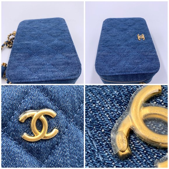 Authentic CHANEL Denim Pearl Crush Camera Bag - Picture 10 of 16